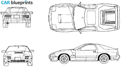 1986 Mazda RX-7 FC3s Savanna Coupe blueprint